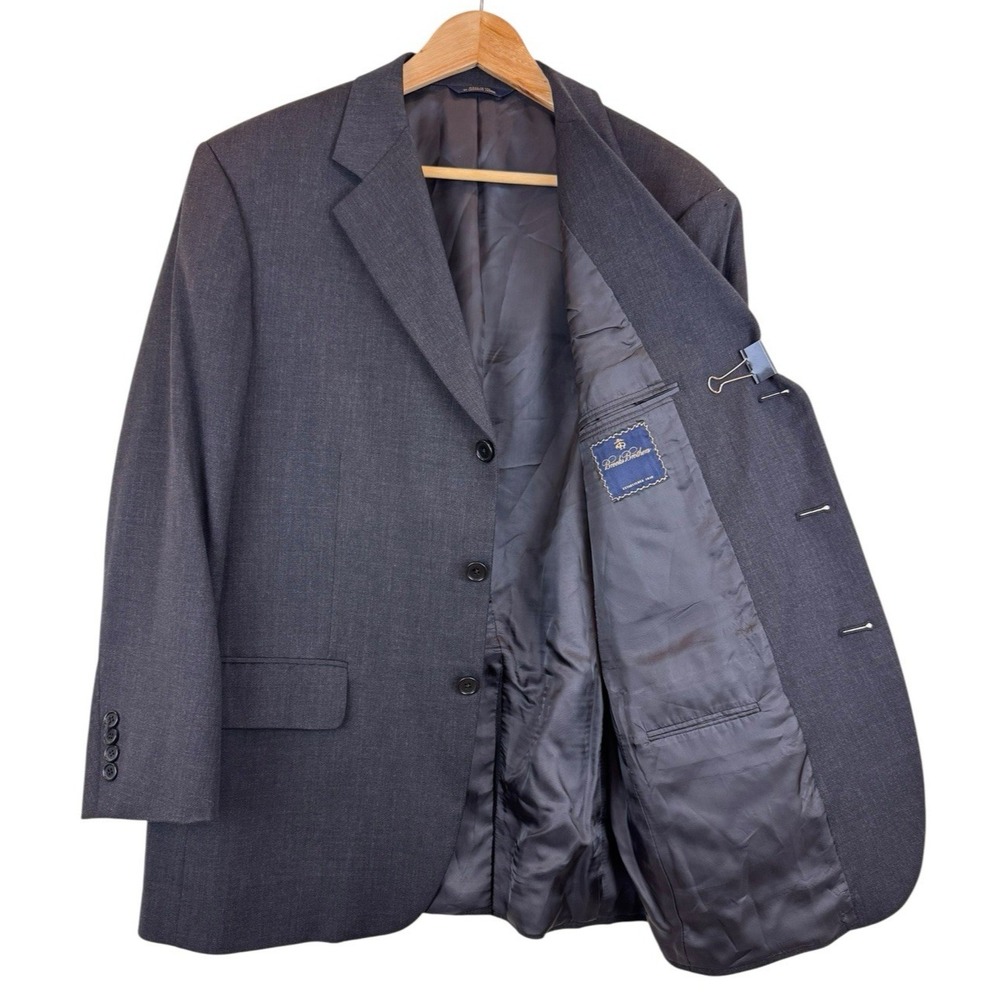 Brooks Brothers Men's 44S Three Button Blazer Jacket Charcoal Gray USA Made *SEE